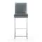 Manhattan Comfort Element 29 Faux Leather Bar Stool in Graphite and Polished Chrome, PK2 2-BS010-GP - alternate 4